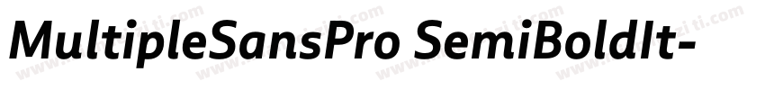 MultipleSansPro SemiBoldIt字体转换